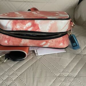 Stylish Orange and White Women's Crossbody Bag